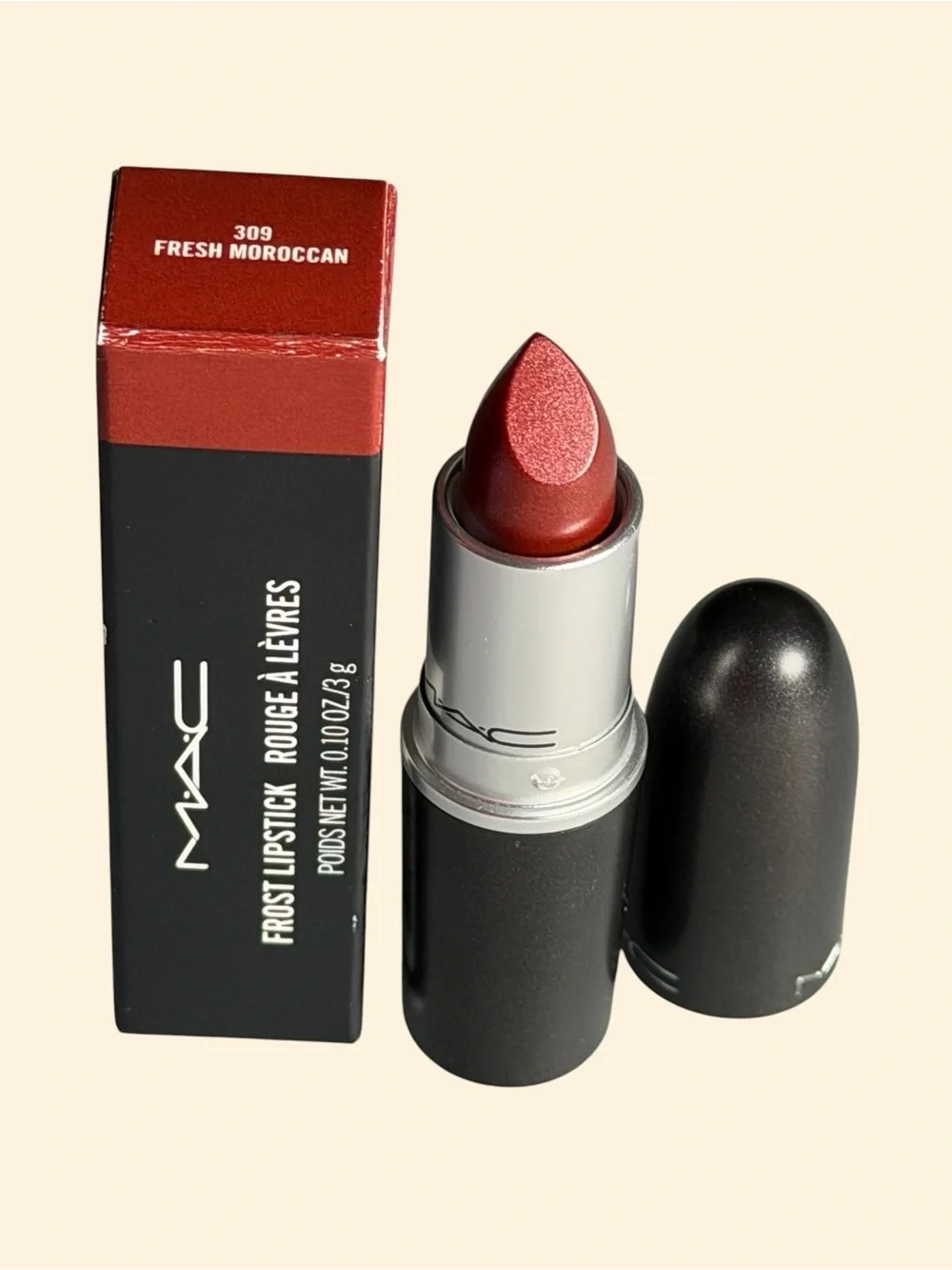 MAC Cosmetics Frost Brick Red Lipstick - Fresh Moroccan BNIB